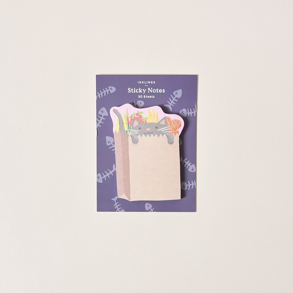 Grocery Kitten Sticky Notes