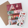 Holiday House Sticker Scene Note Card