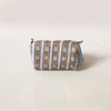 Cosmetic Bag Floral Stripe Mustard Small