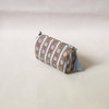Cosmetic Bag Floral Stripe Mustard Small