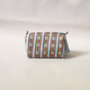 Cosmetic Bag Floral Stripe Mustard Small
