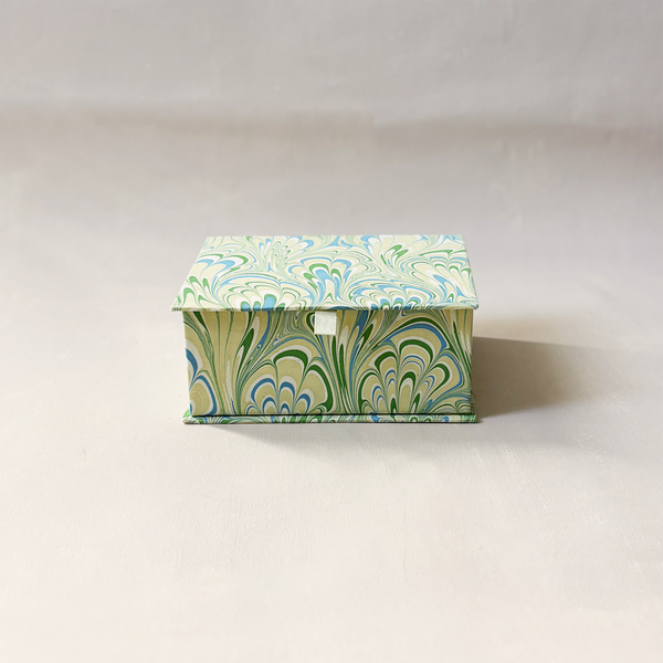 Keepsake Box Small Seaglass Peacock