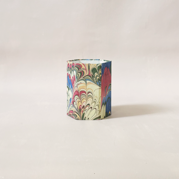Marbled Pencil Holder Cream, Green & Blue