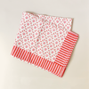 Pink Seashell Blockprint Tablecloth 70" x 120"