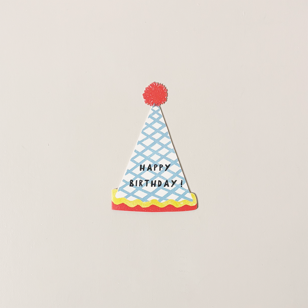 Birthday Hat Die Cut Note Card