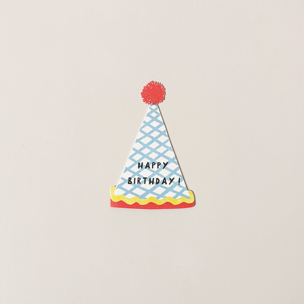 Birthday Hat Die Cut Note Card