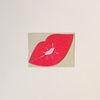 Bisous Lips Die Cut Note Card