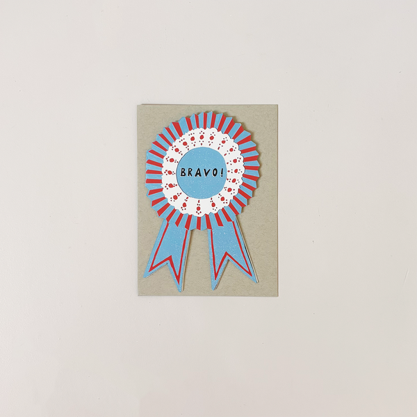 Bravo Ribbon Die Cut Note Card