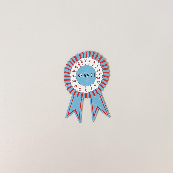 Bravo Ribbon Die Cut Note Card