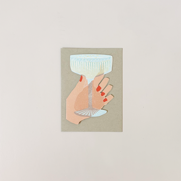 Coupe Cin Cin Die Cut Note Card