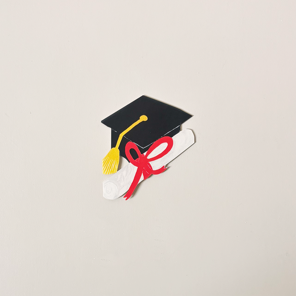 Graduation Cap Die Cut Note Card