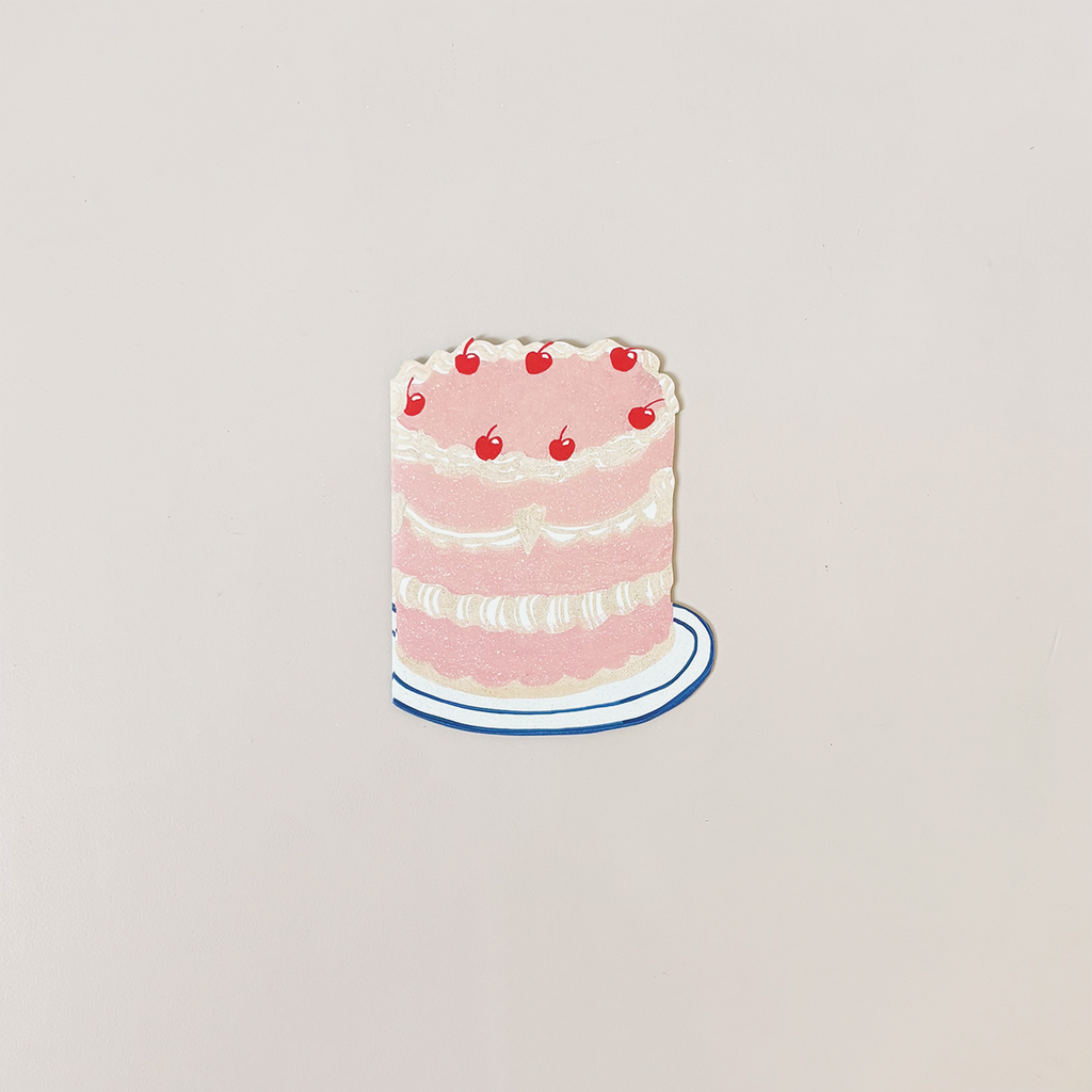 Party Cake Die Cut Note Card