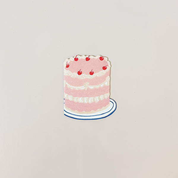 Party Cake Die Cut Note Card
