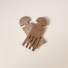 9" Walnut Salad Hands
