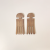 9" Walnut Salad Hands