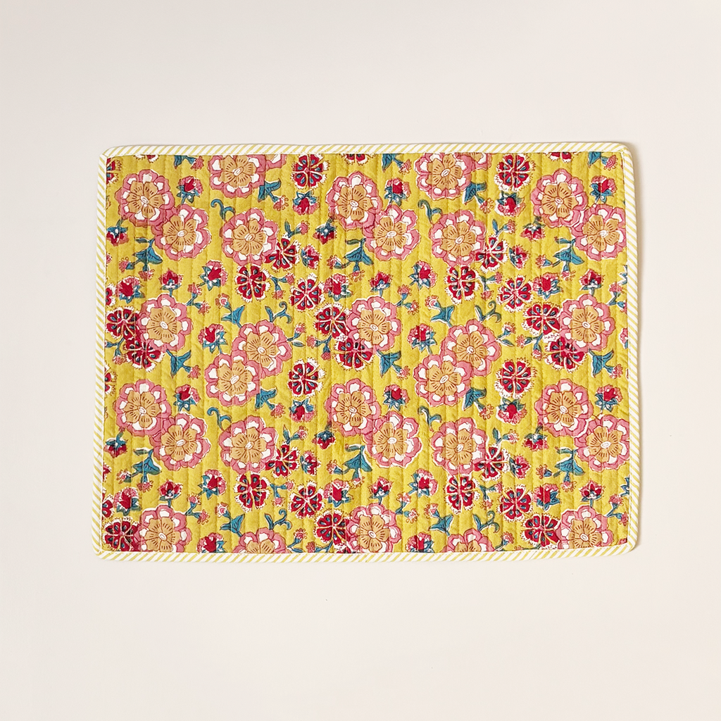 Quilted Placemat Dalia Mustard