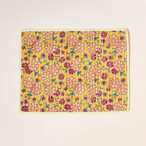 Quilted Placemat Dalia Mustard