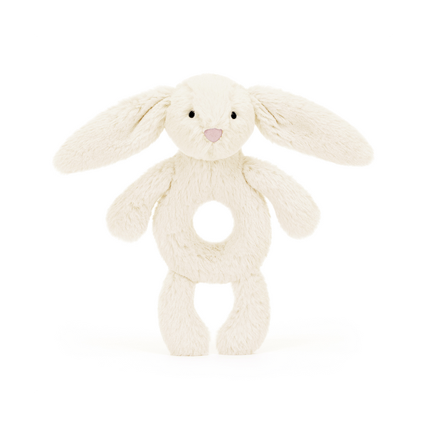 Bashful Bunny Cream Ring Rattle