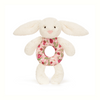 Blossom Bunny Cream Berry Ring Rattle