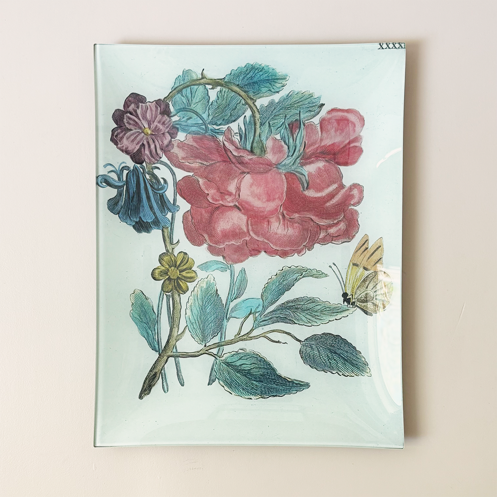 10"x13" Rectangle Dish, Rose XXXXI