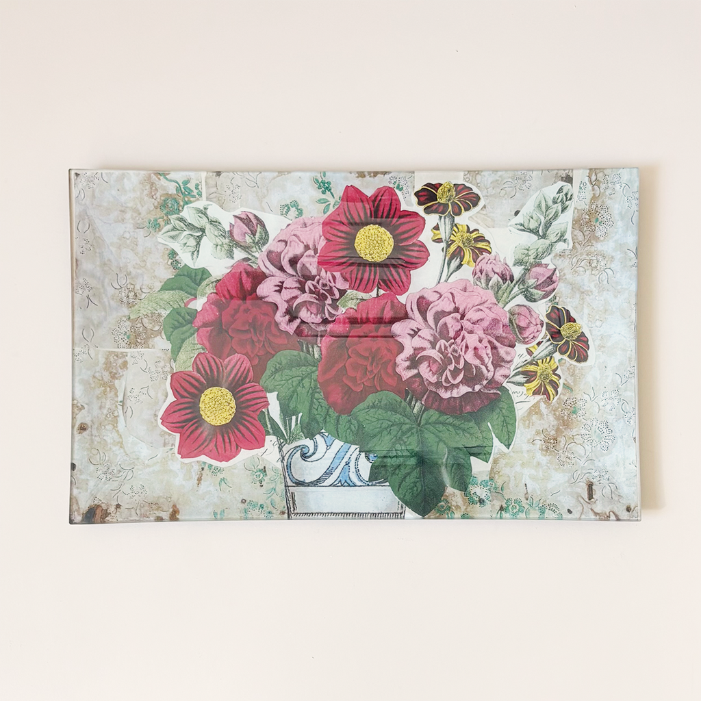 10" x 16" Rectangle Dish, Grand Bouquet Collage