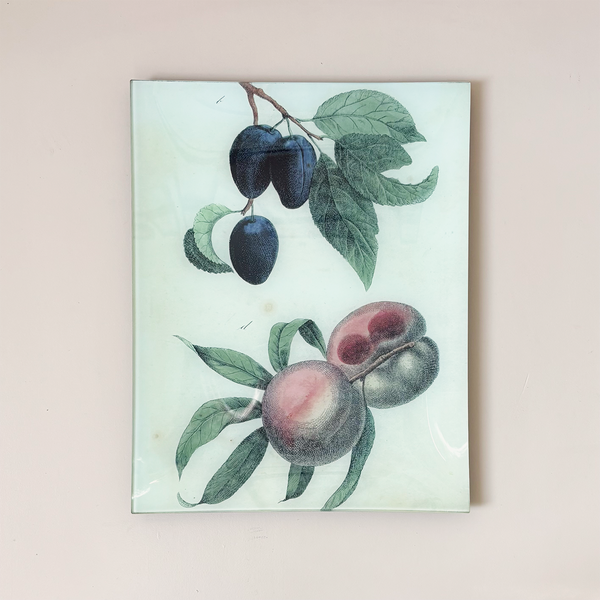 11"x14" Rectangle Tray, Plums & Peaches (P 195)