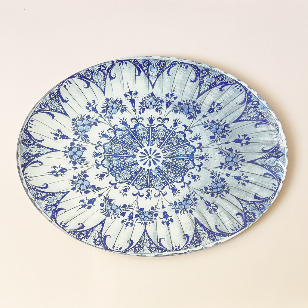 14" x 19" Oval, Blueberry