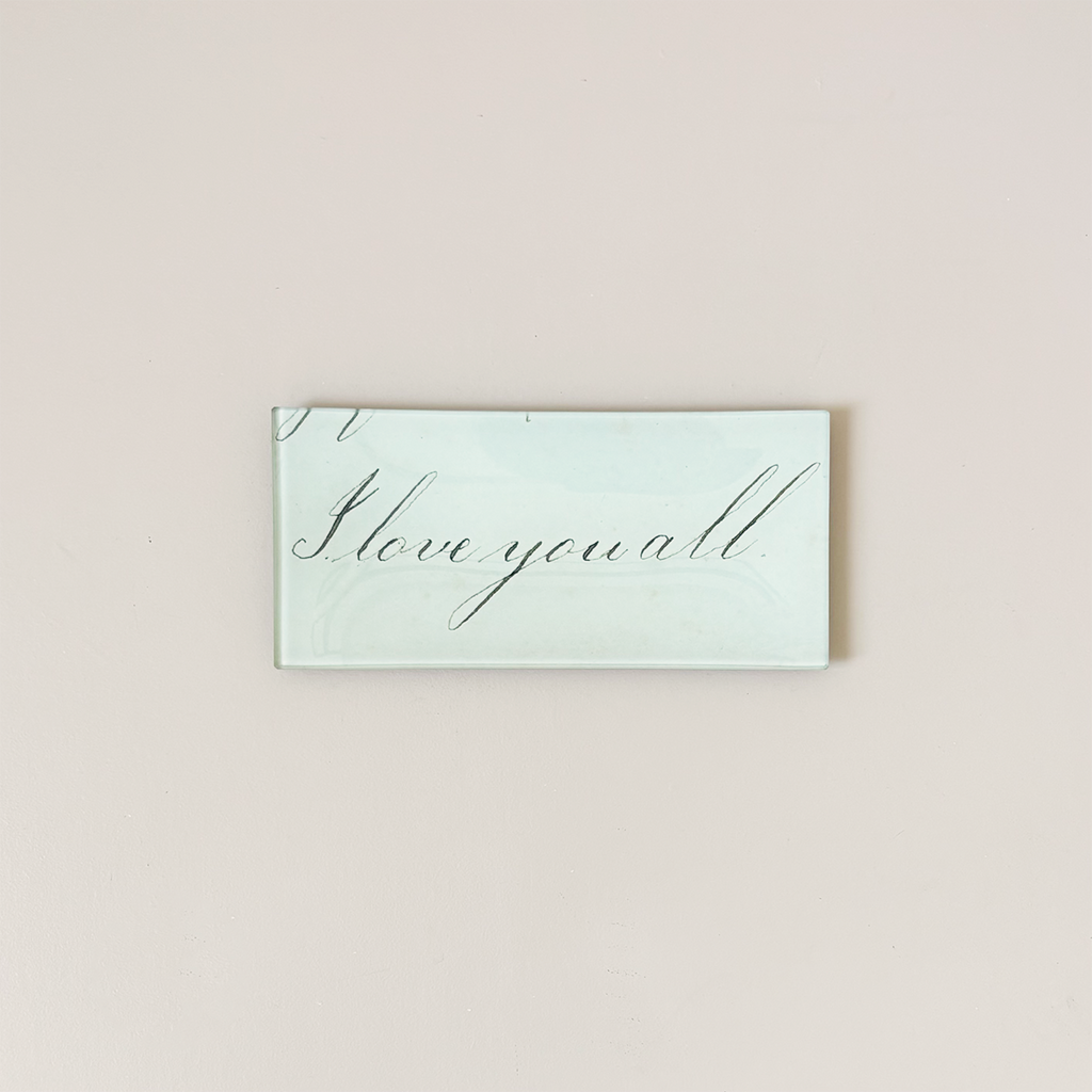 3.5" x 7" Rectangle Dish, I Love You All