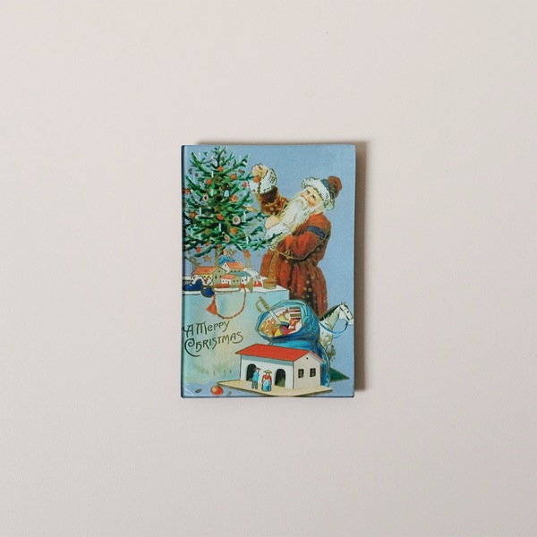 4.5"x6" Rectangle Tray, Santa Trimming Tree (Doll House)