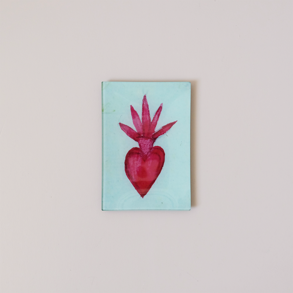 4.5"x6" Rectangle Tray, Painted Heart