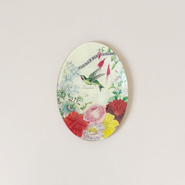 5" x 7" Oval Dish, Flora's Dictionary