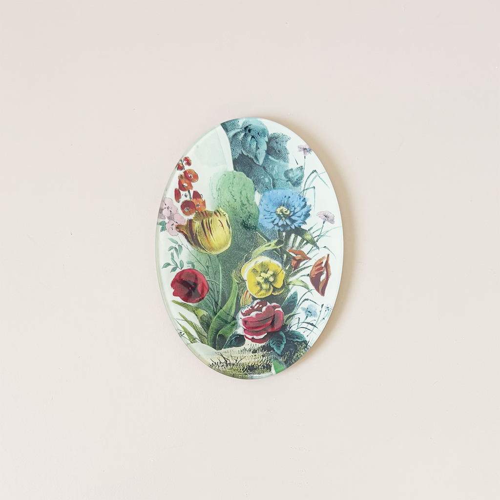 5" x 7" Oval Dish, Floral Garland