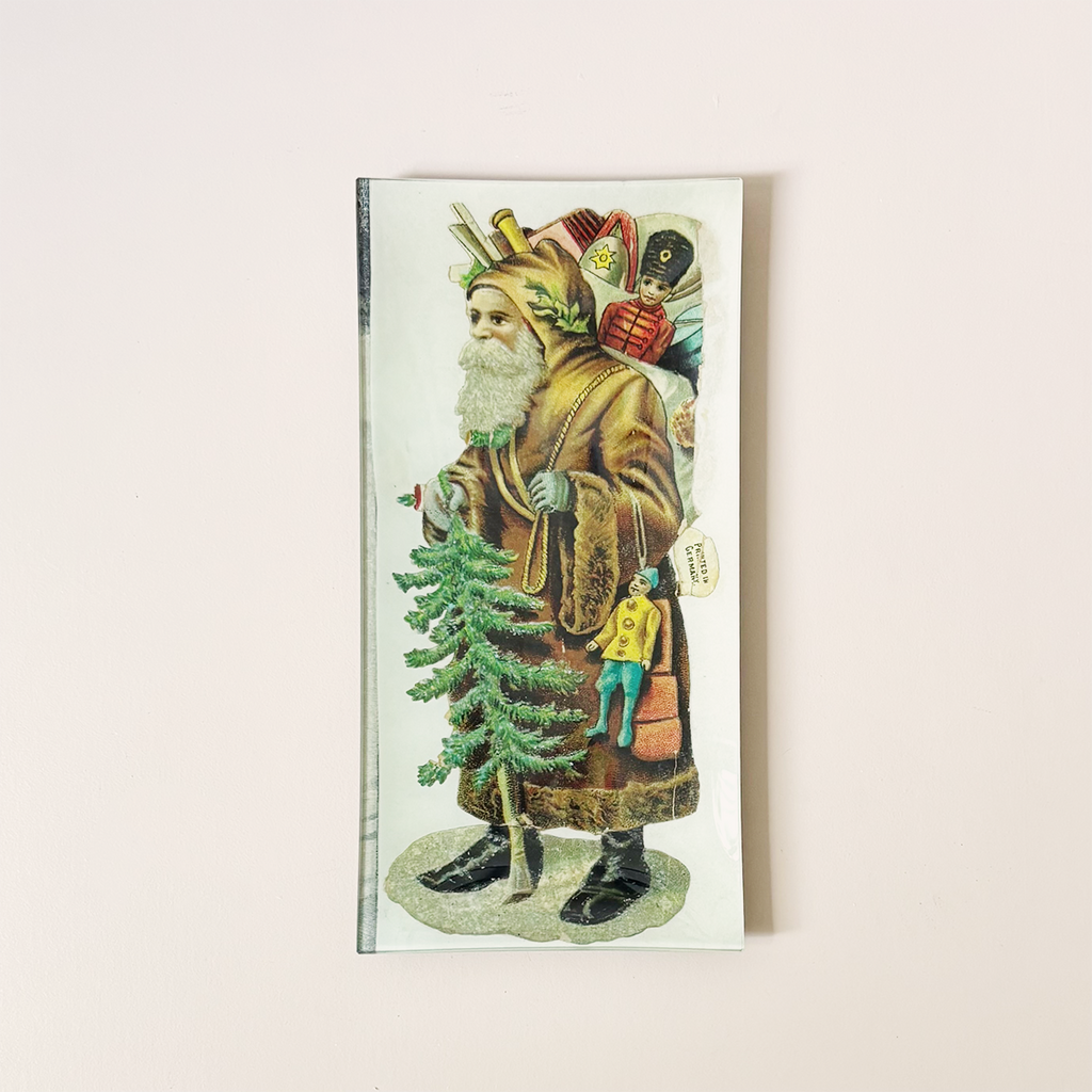 6"x12" Pencil Tray, A German Santa