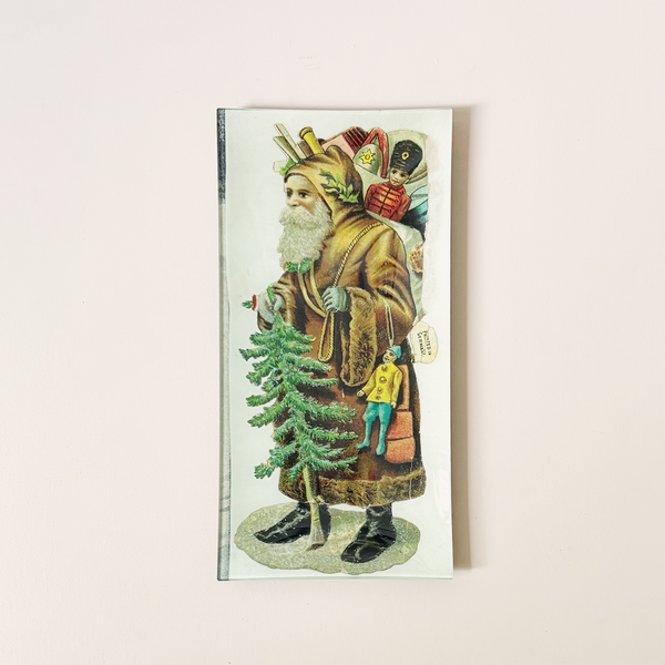 6"x12" Pencil Tray, A German Santa