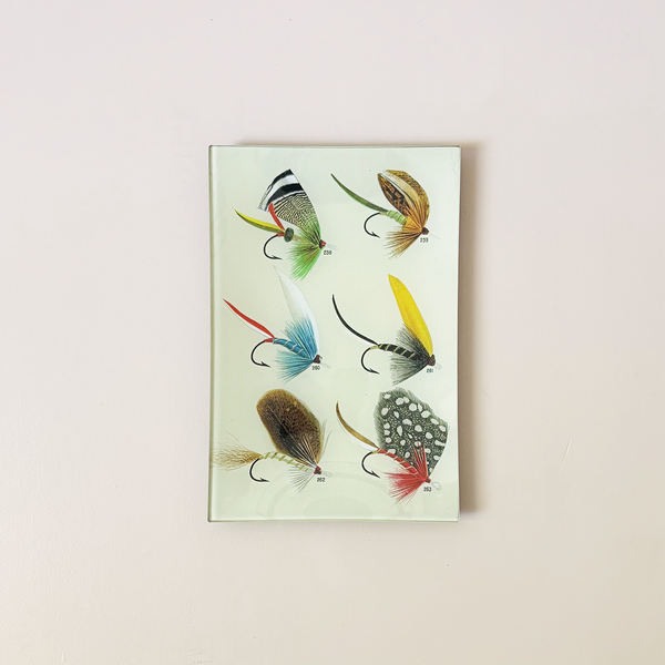 6"x9" Rectangle Tray, Bass Flies #258