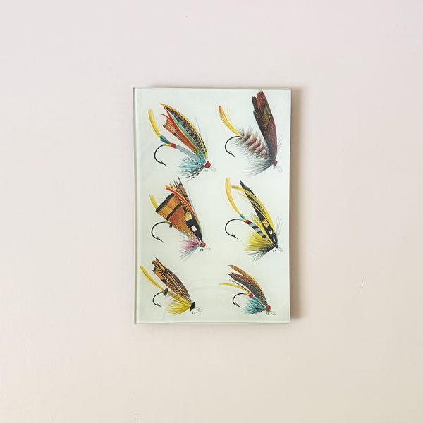 6"x9" Rectangle Tray, Salmon Flies #18