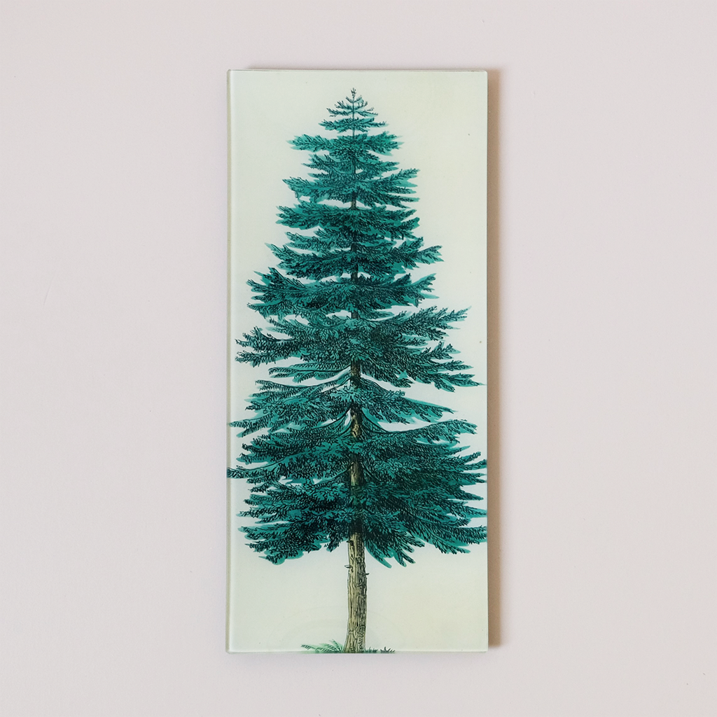 6.5"x14" Tray, Evergreen Tree