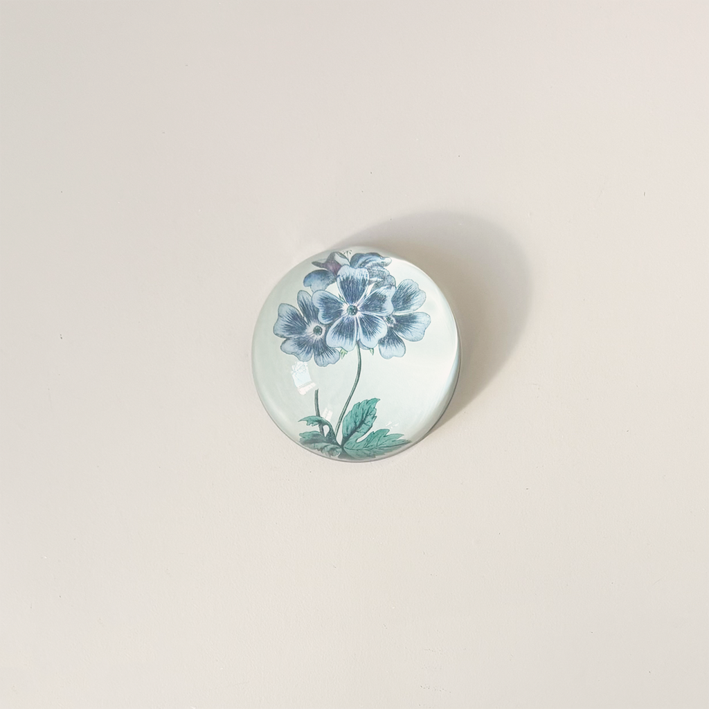 Dome Paperweight, Blue Geranium