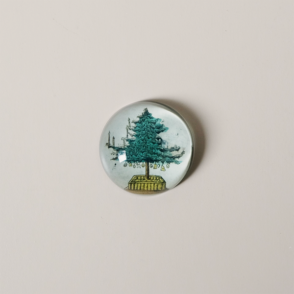 Dome Paperweight, Holiday Tree