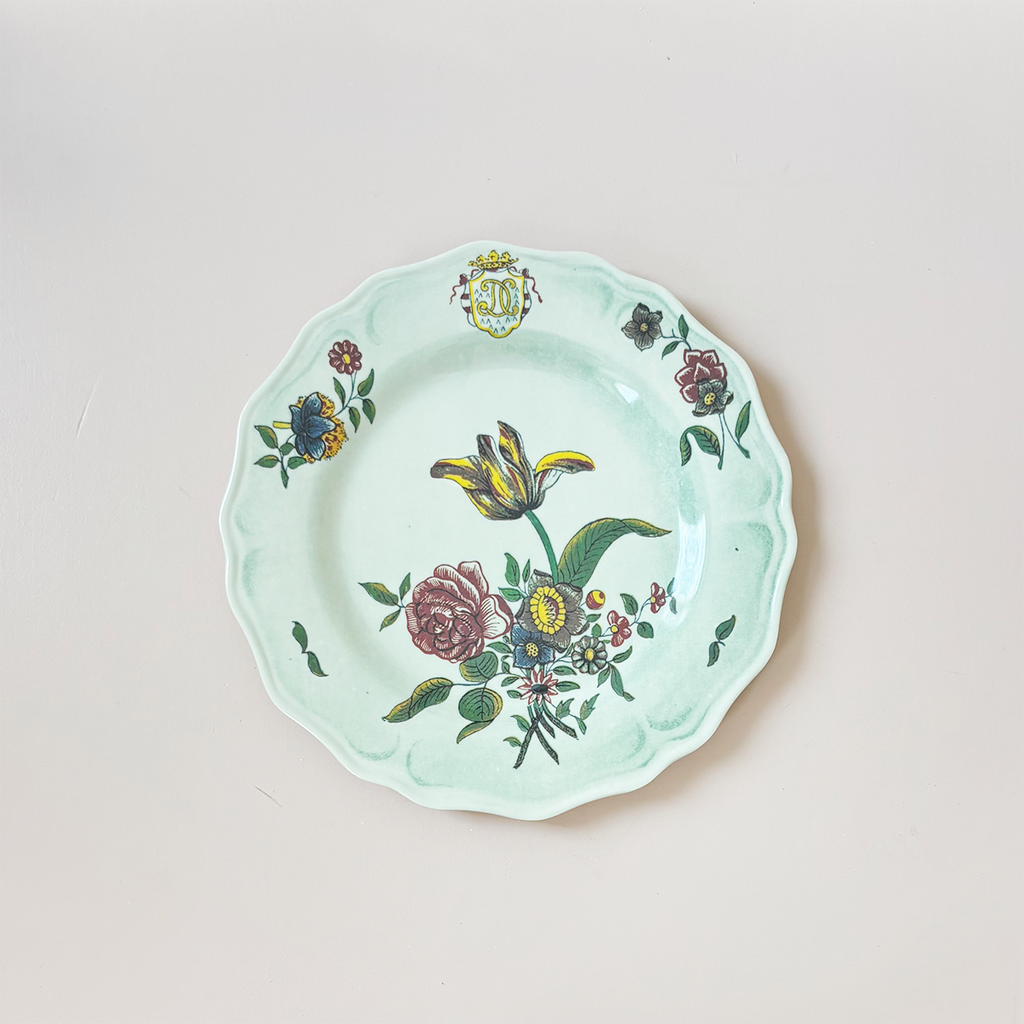 Faience Fleurs Isolées Melamine Dinner Plate