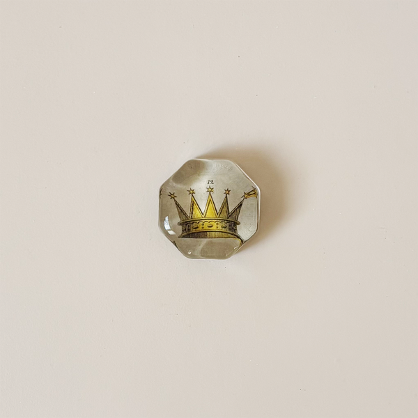 Octagonal Charm Paperweight, Crown #12