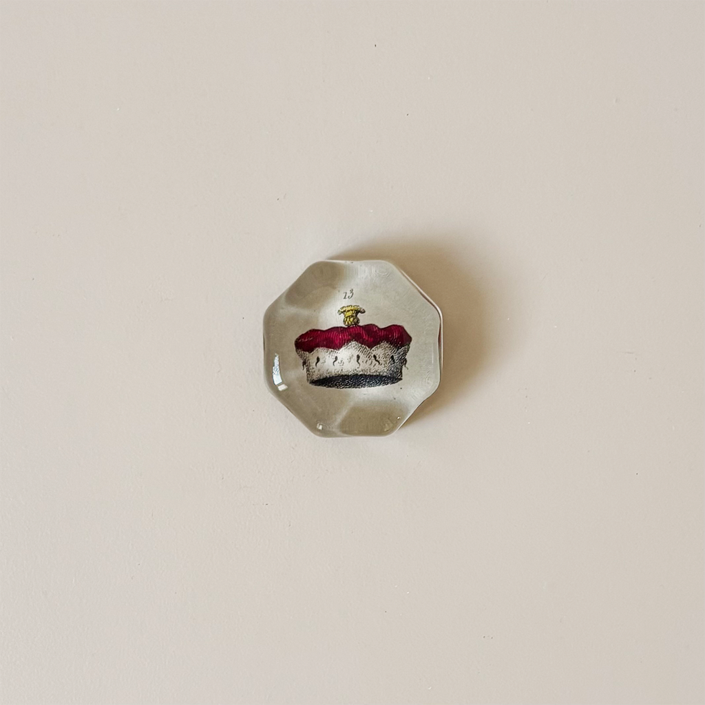 Octagonal Charm Paperweight, Crown #13