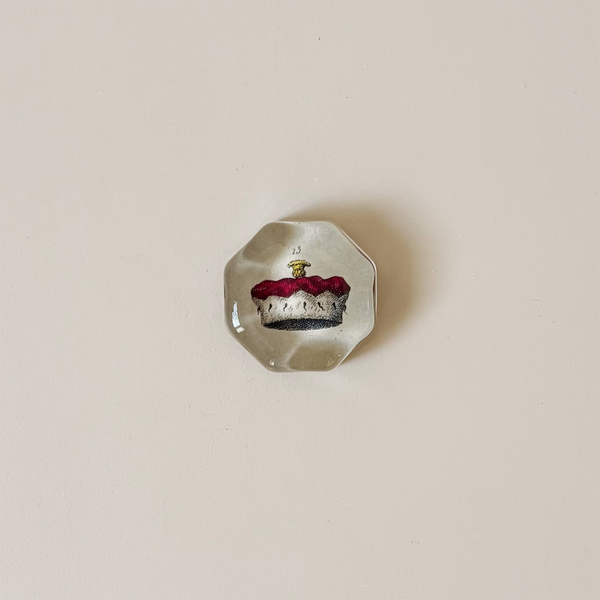 Octagonal Charm Paperweight, Crown #13