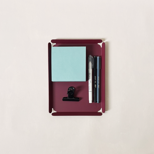 Desk Tray Medium Burgundy