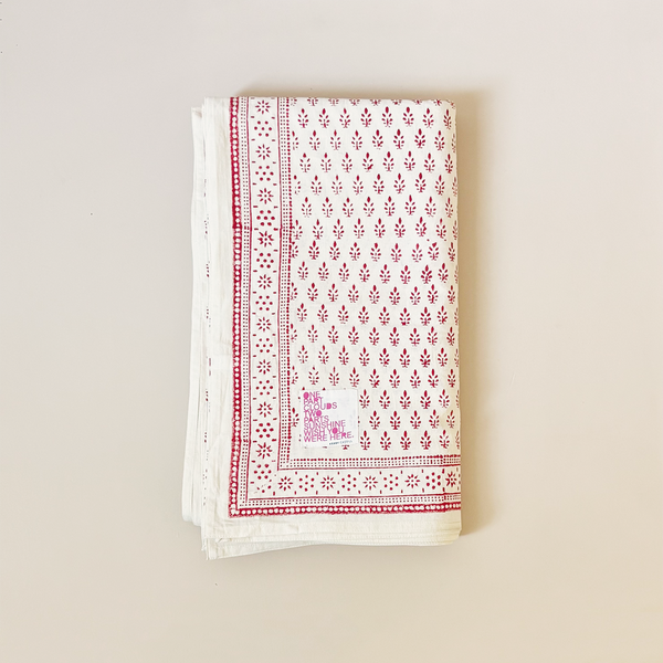 Crimson Booti Tablecloth 67" x 120"