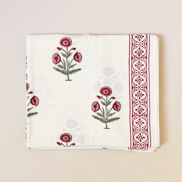 Holly Poppy Tablecloth 67" x 120"