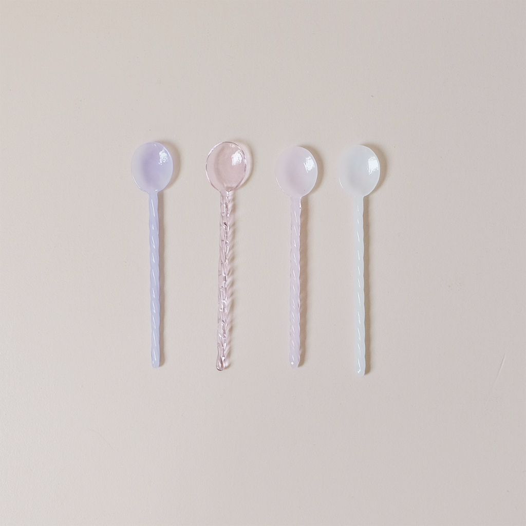 Glass Spoon Set Pastel
