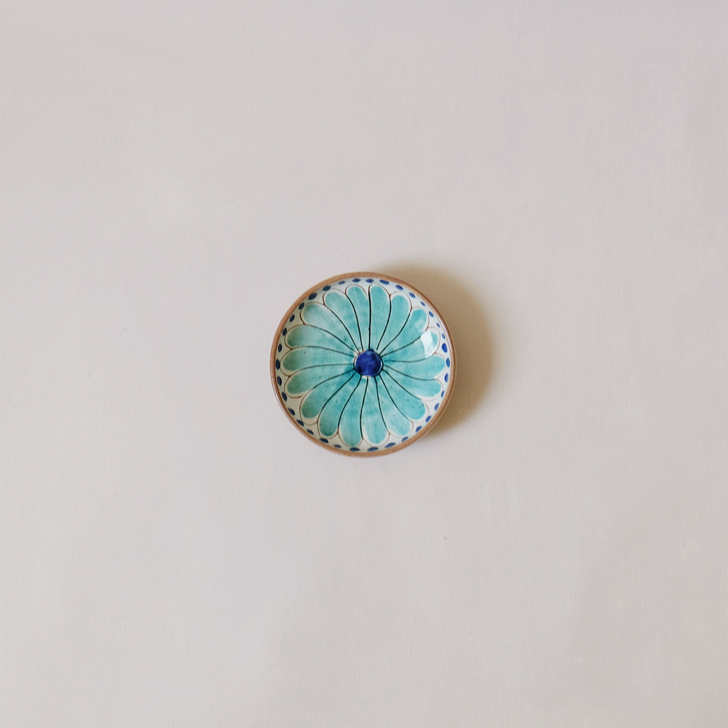 Daisy Mini Ceramic Plate Blue