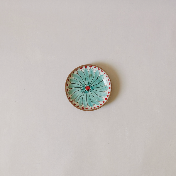 Daisy Mini Ceramic Plate Red