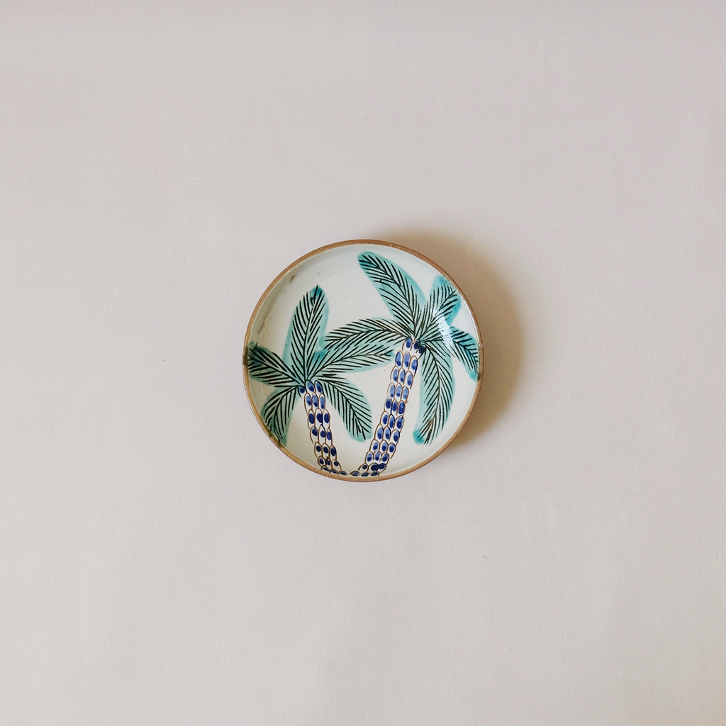 Palm Ceramic Shallow Bowl